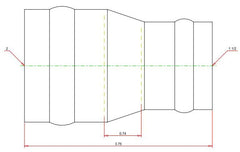 Viega 78167 ProPress Copper Reducer 2 Inch x 1-1/2 Inch