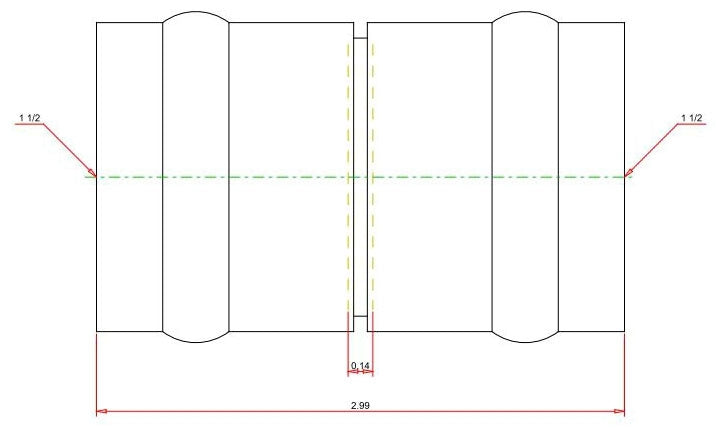 Viega 78067 ProPress Copper Coupling with Stop 1-1/2 Inch P x P