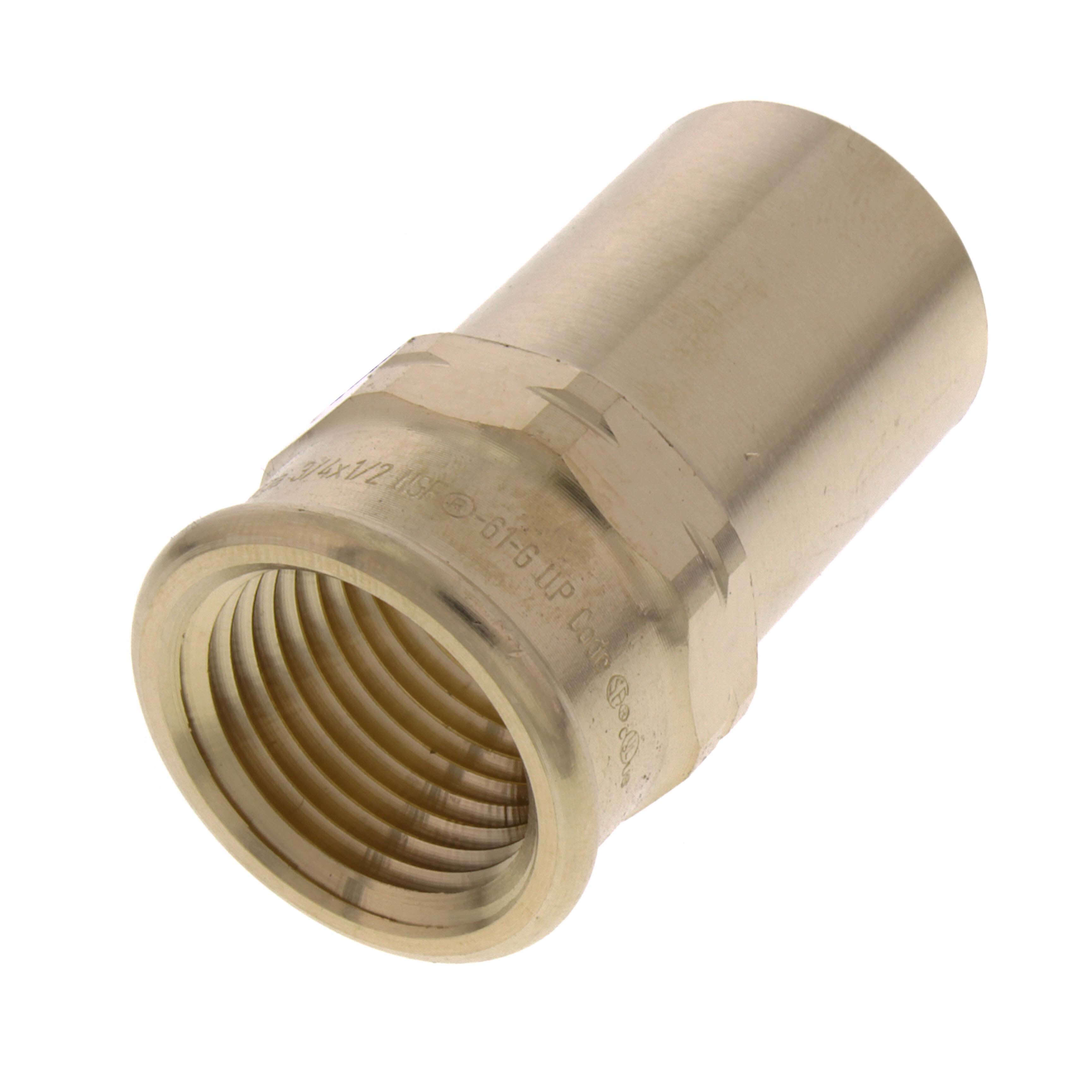 Viega 79440 ProPress Zero Lead Bronze Adapter with Female 3/4-Inch by 1/2-Inch FTG x Female NPT