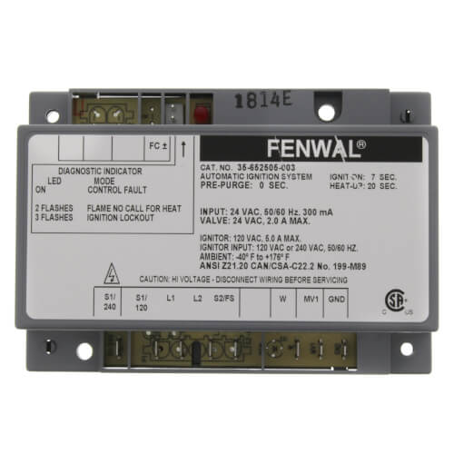 Fenwal 35-652505-003 Ignition Module 120/240 Voltage Selectable