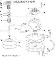 Spirax-Sarco 57156 Gasket Set for 1 Inch 25 Series Main Regulating Valve