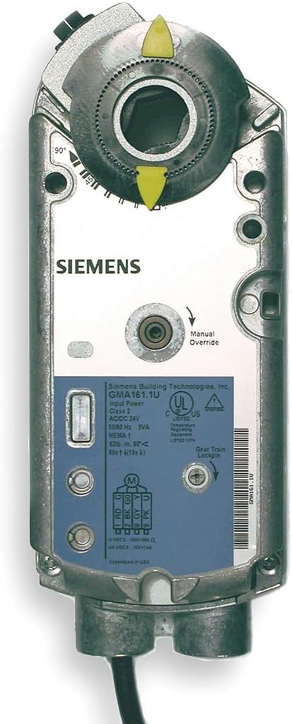 Siemens GMA121.1P Damper Actuator 24V 62 lb-in Spring Return