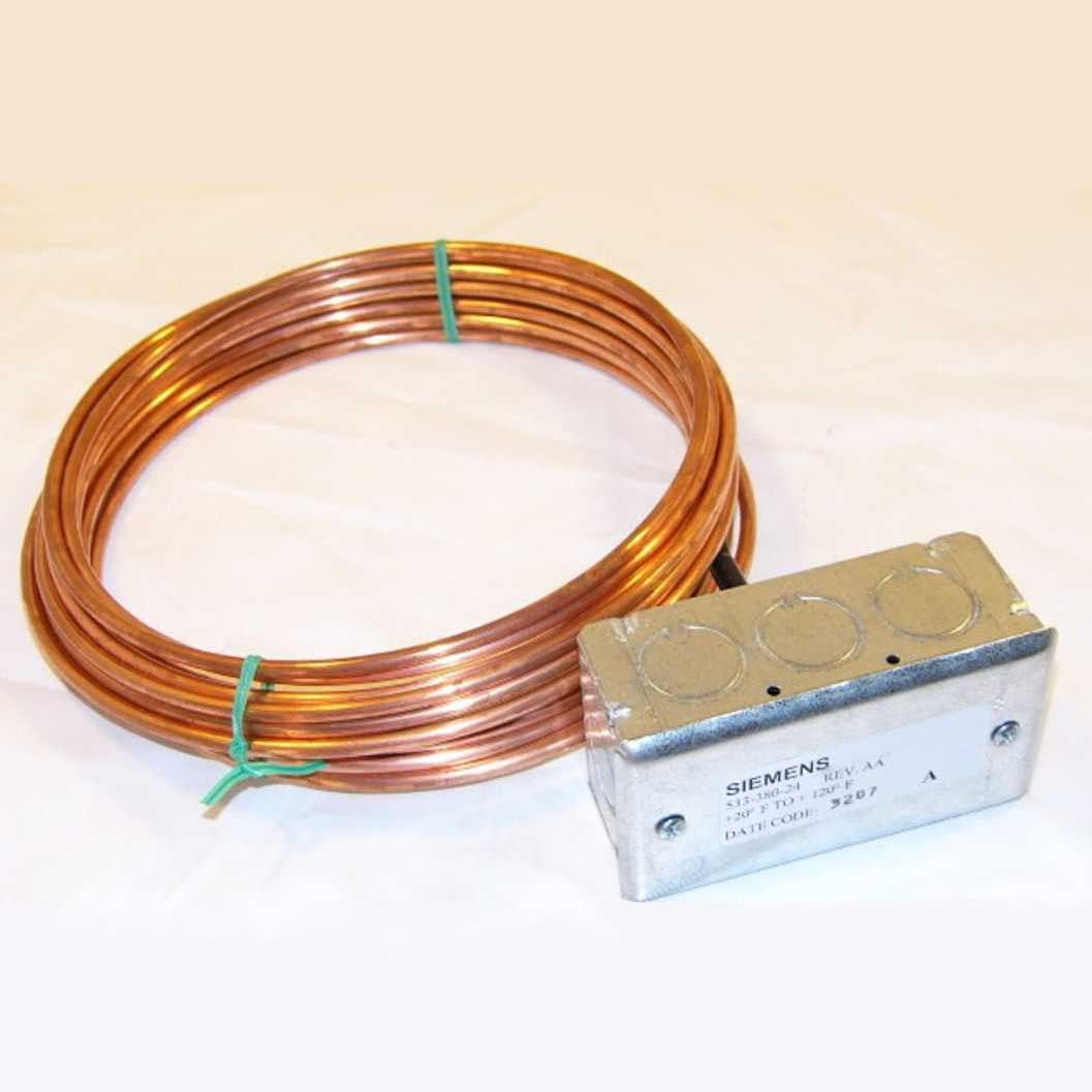 SIEMENS 533-380-24 Flexible Averaging Duct Sensor 20 to 120-Degree Fahrenheit 24-Feet Probe