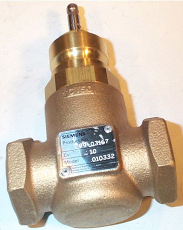 SIEMENS 599-03185 1 Inch NC Valve Brass, 250, 10.0CV, Equal Percentage, Hot/Cold Water Control