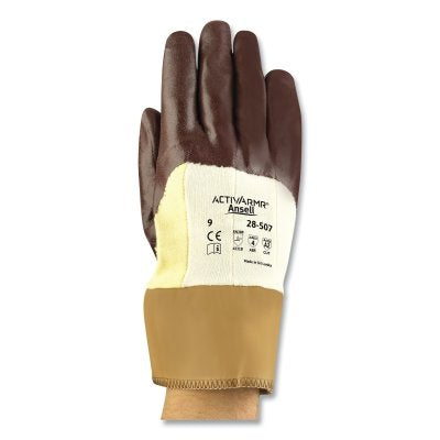 ActivArmr 104646 28-507 Coated Gloves Nitrile Size 8 Brown