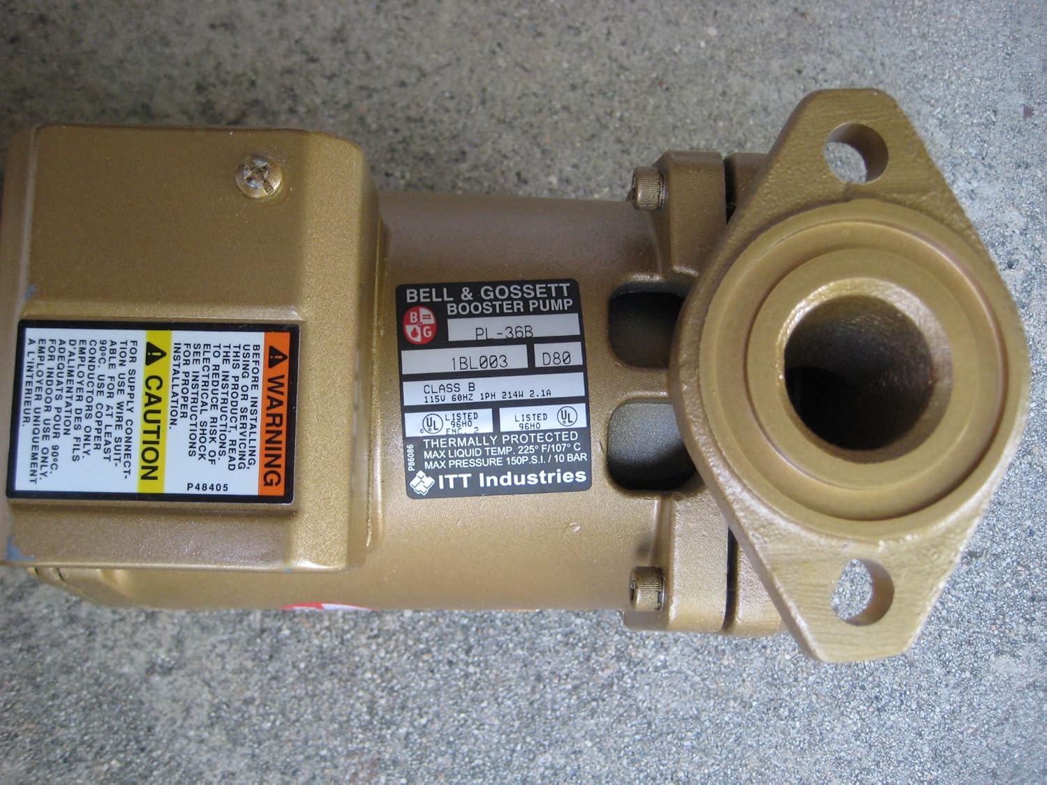 Bell & Gossett 1BL003LF PL-36B Circulator Pump 115V Bronze