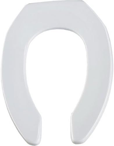 Bemis 1955CT000 Elongated Open Front Commercial Toilet Seat Plastic White