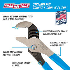 Channellock 426 Straight Jaw Tongue & Groove Pliers 6.5 Inches