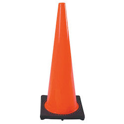 Cortina 03-500-07 PVC Traffic Cone Orange Black 28 Inches