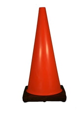 Cortina 03-500-07 PVC Traffic Cone Orange Black 28 Inches