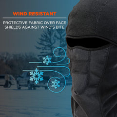 Ergodyne 16823 Windproof Hinged Balaclava Face Mask