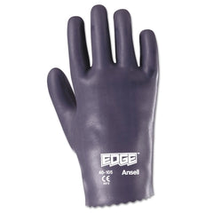 EDGE 103725 40-105 Nitrile Gloves Slip-On Cuff Cotton Lined Size 10 Gray