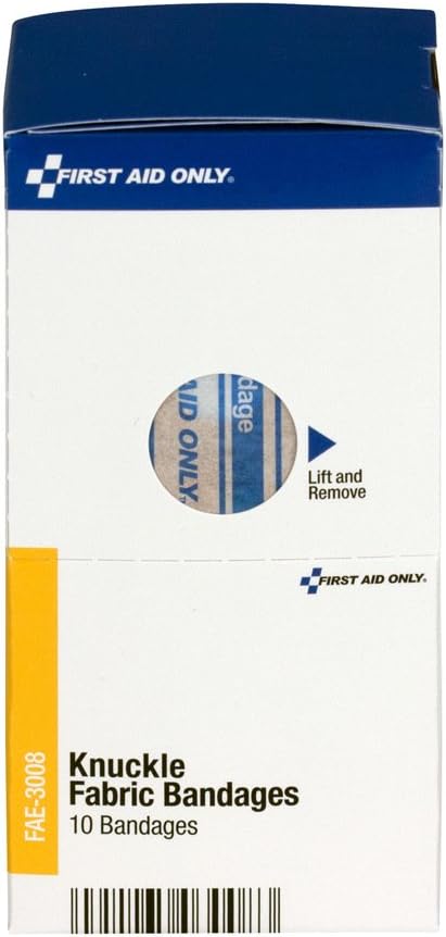 First Aid Only FAE3008 Fabric Knuckle Bandages 10/Box