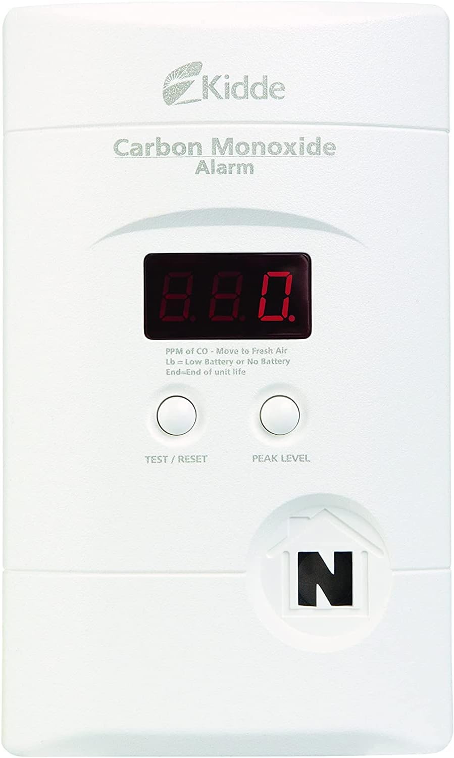 Kidde KN-COPP-3 Carbon Monoxide Detector Plug In Wall 9-Volt Battery Backup Digital LED Display