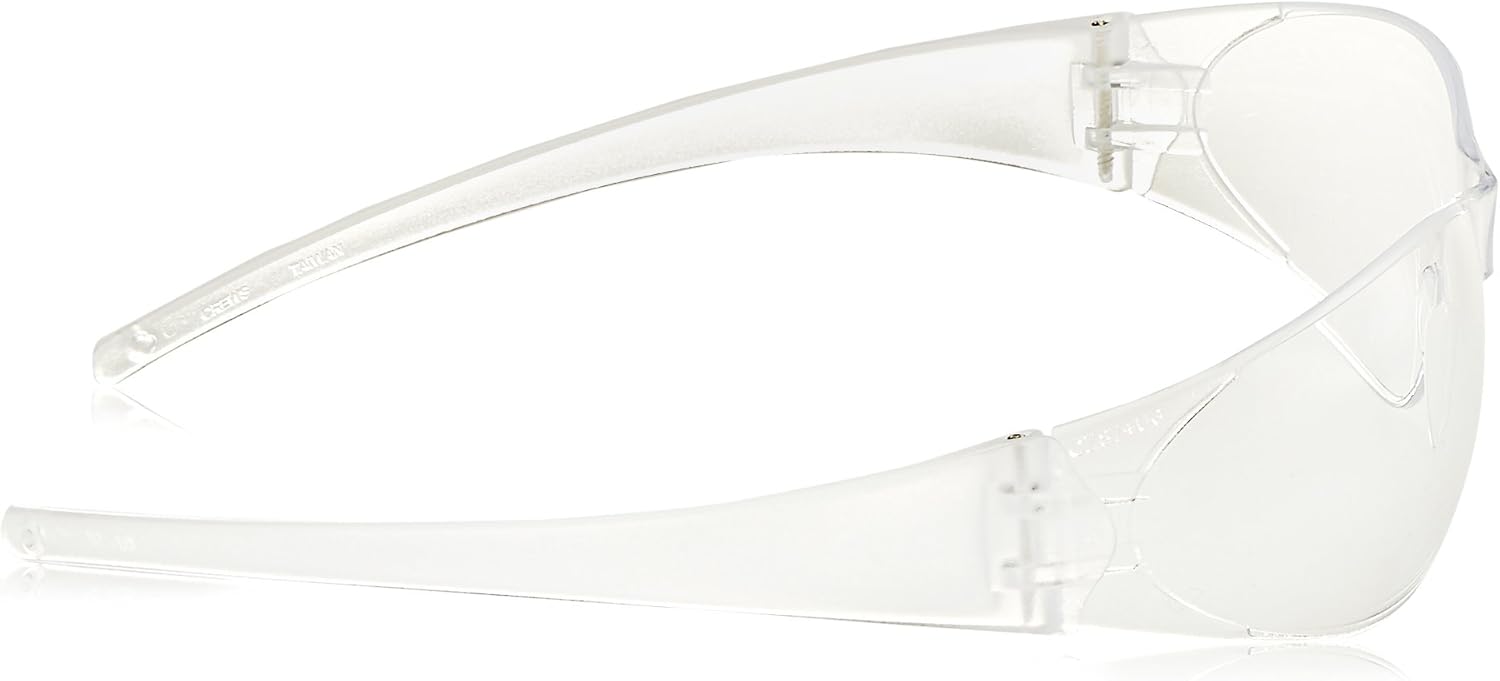 MCR CK110 Crews Checkmate Safety Glasses Clear Frame Clear Lens 1 Pair