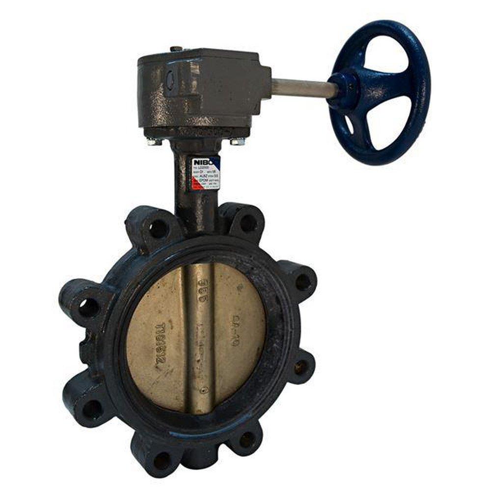 Nibco NLG100E LD-2000 Series 2-1/2 in. Ductile Iron Lug EPDM Locking Lever Handle Butterfly Valve