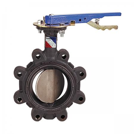 Nibco NLG100E LD-2000 Series 2-1/2 in. Ductile Iron Lug EPDM Locking Lever Handle Butterfly Valve