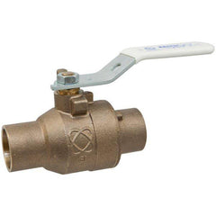 Nibco NJ830X8 S-585-80-LF 3/4 in Silicon Bronze Full Port Solder 600 psi Ball Valve