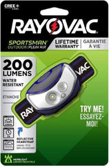 Rayovac SPPHL3AAA-BXA LED Headlamp Battery Powered Water Resistant