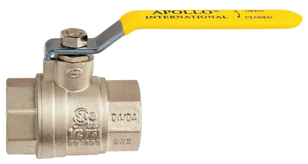 Apollo Valves 94A10701 Series 1-1/2 in Forged Brass Full Port NPT 600 Ball Valve