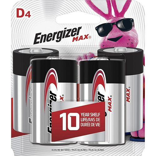 Energizer E95BP-4 Max Alkaline Batteries, Pack