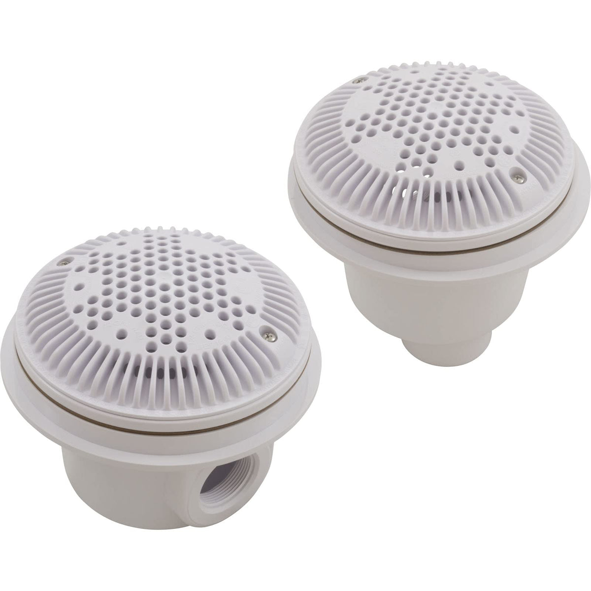 Hayward WG1048AVPAK2 Outlet Dual Suction White 1-1/2 Anti-Vortex Main Drain for Liner Pools 2/Pack