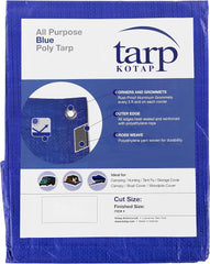 Kotap TRA-0912 All-Purpose Multi-Use 5-mil Poly Tarp Blue Cut Size 9 x 12 ft.