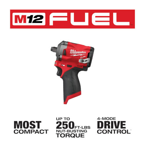 Milwaukee 2555-20 M12 Fuel Stubby 1/2 Inch Impact Wrench