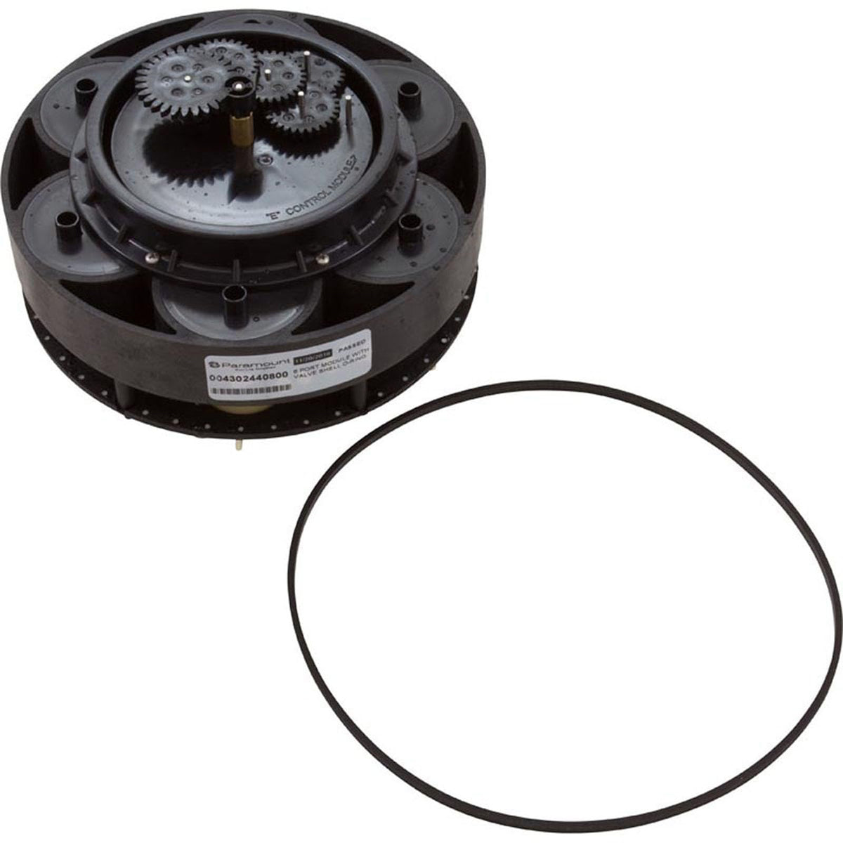 Paramount 004-302-4408-00 In-Floor Water Valve 6 Port Module With Valve Shell O-Ring - Black