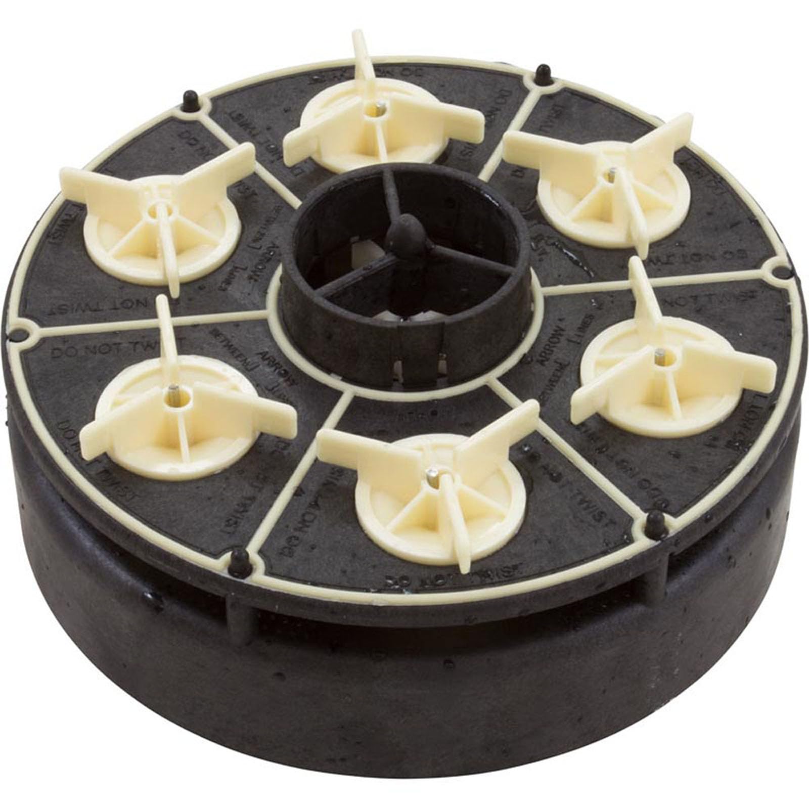 Paramount 004-302-4408-00 In-Floor Water Valve 6 Port Module With Valve Shell O-Ring - Black