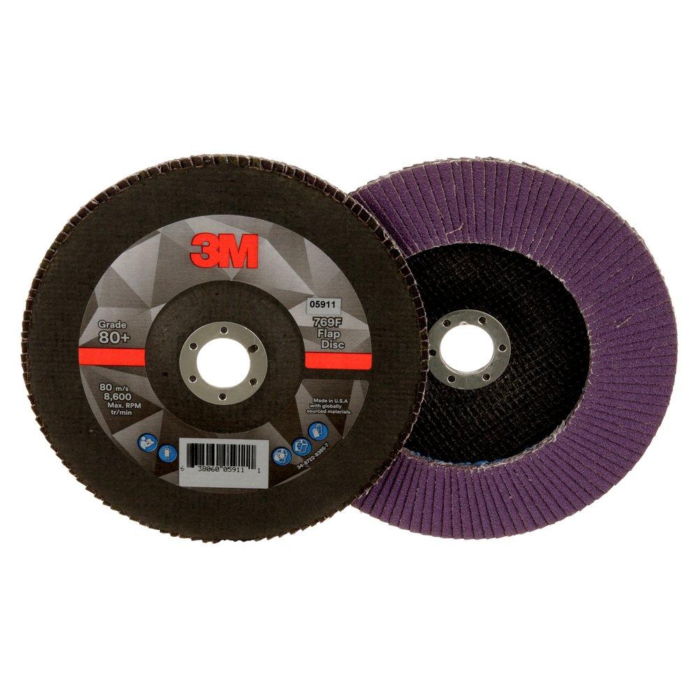 3M 7100178129 769F Flap Disc 7 in Dia 80+ Grit