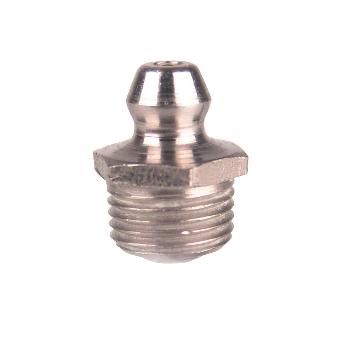 Alemite 1962-B Non-Corrosive Fitting Straight 1/8 PTF 5/8 OAL 7/16 Hex