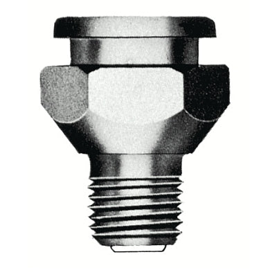 Alemite 1823-1 Giant Button Head Fitting 1 1/4 OAL 7/8 Hex 1/2 Shank Length 1/4 Male NPTF