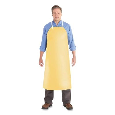 AlphaTec 105254 Hycar Apron 35 x 45 inches Nitrile Poly-Cotton Yellow