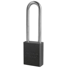 American Lock A1107BLK Lockout Padlock Keyed Different Black 3 Shackle 1/4 Inch Diameter