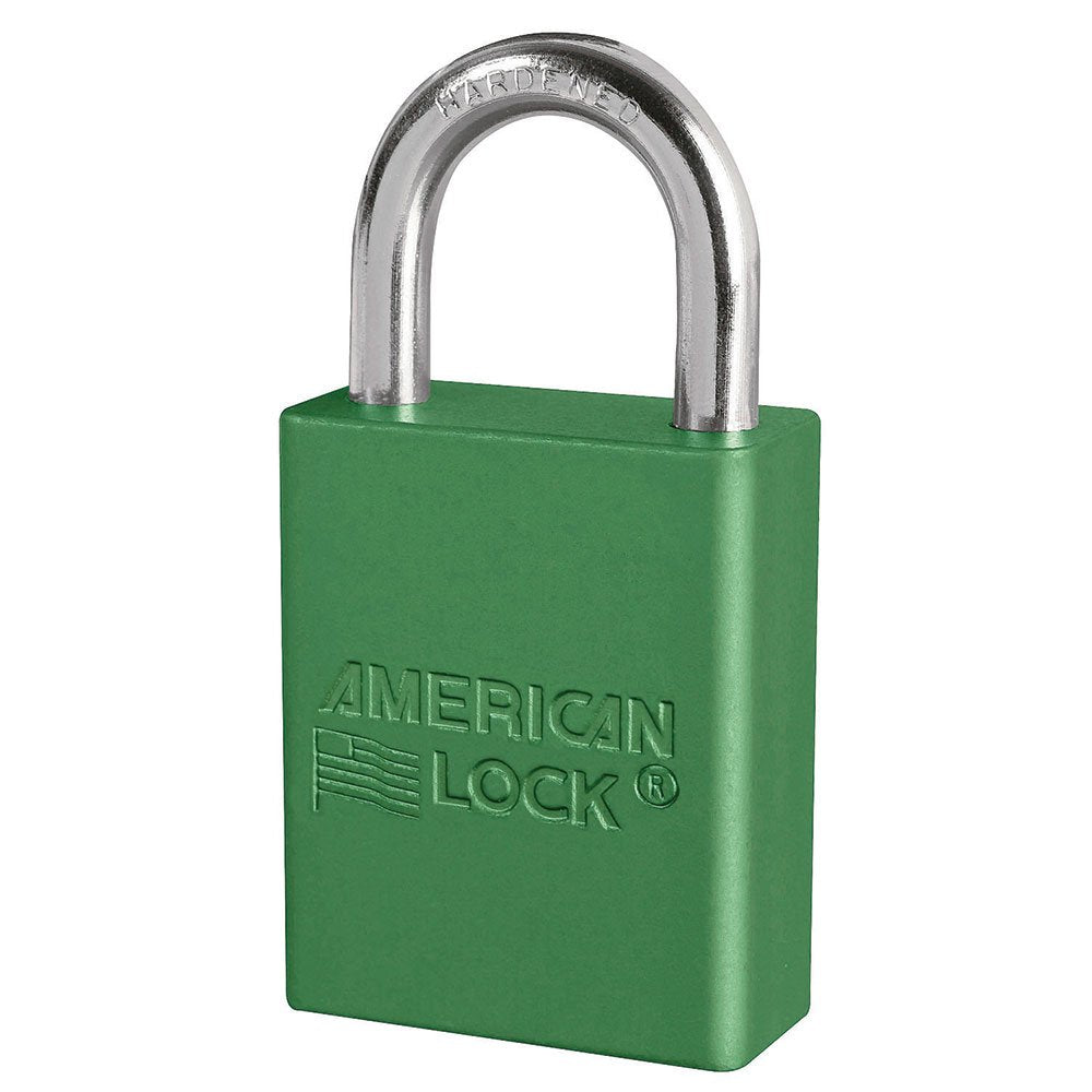 American Lock A1105GRN Lockout Padlock Keyed Different Green 1-7/8H