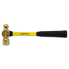 Ampco Safety Tools H-4FG Ball Peen Hammer 2 lb 14 OAL