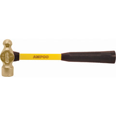 Ampco Safety Tools H-2FG Ball Peen Hammer Non-Sparking Non-Magnetic Corrosion Resistant 1 lb 14 OAL