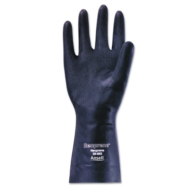 Ansell 106239 Neoprene Gloves 11 Black With Chemical Resistance