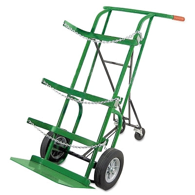 Anthony 55-3B-FRA Retractable Dual-Cylinder Delivery Cart 48 in H x 21 in W 10 in Pneumatic 4 in Rubber Swivel Wheels