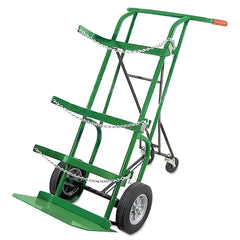 Anthony 55-3B-FRA Retractable Dual-Cylinder Delivery Cart 48 in H x 21 in W 10 in Pneumatic 4 in Rubber Swivel Wheels