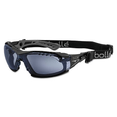 Bolle Safety 40259 Rush+ Series Safety Glasses Smoke Lens Anti-Fog Anti-Scratch Black Frame