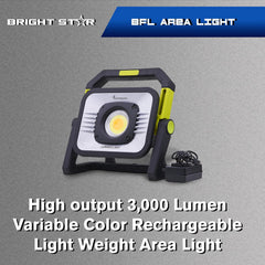 Bright Star 89000 B.F.L. Area Light Rechargeable Slim Lightweight 3000 Lumens 56 Hour Run Time Magnetized Based