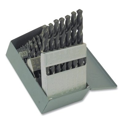 CLE-LINE C21118 1899 Steam Oxide General Purpose Jobber Length Drill Set, 29-Pc, 1/16 in-1/2 in Drill Sizes