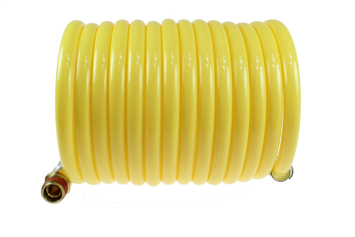 Coilhose Pneumatics N14-12A Coiled Nylon Air Hose, 1/4-Inch ID, 12-Foot Length, Swivel Fitting