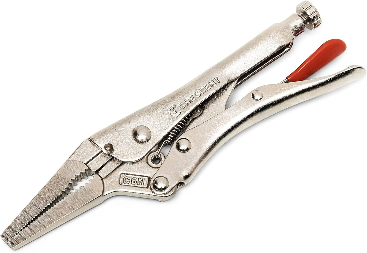 Crescent C6NVN-08 6 Inch Long Nose Locking Pliers with Wire Cutter