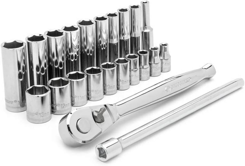 Crescent CSWS3C Mechanics Tool Set 1/4 Drive 6 Point Standard & Deep Metric