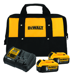 DeWalt DCB205-2CK 20V MAX 5.0Ah Starter Kit with 2 Batteries and Charger