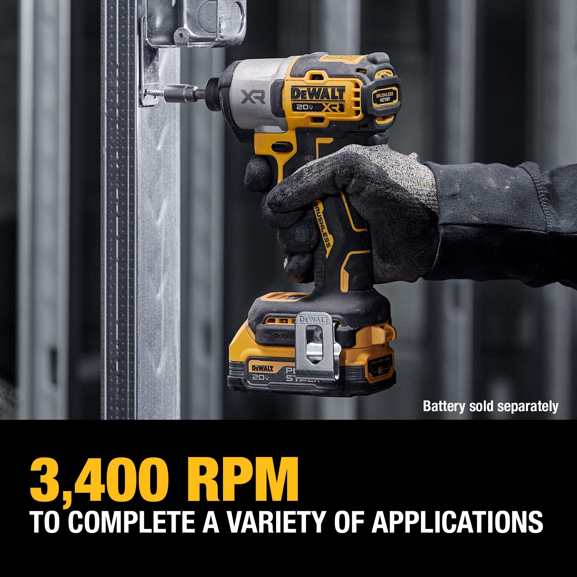 DeWalt DCF845B 20V MAX XR Impact Driver Brushless 1/4 3-Speed Bare Tool Only