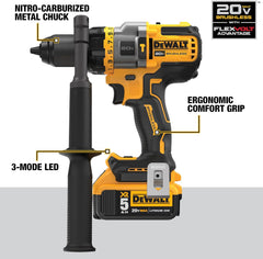 DEWALT DCK2100P2 FLEXVOLT Advantage 20V MAX Combo Kit with Hammer Drill and Impact Driver 5.0-Ah 2-Tool